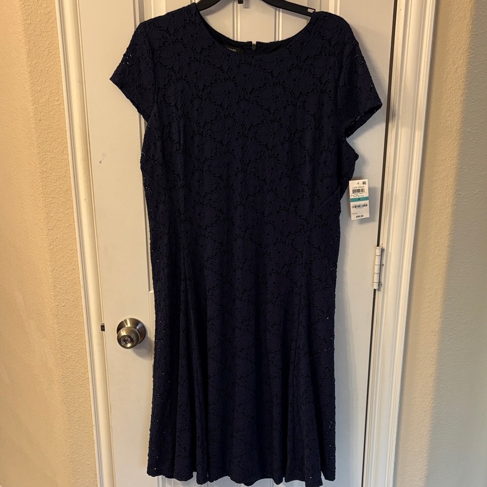 Alfani Midnight Blue Lace Midi Dress
